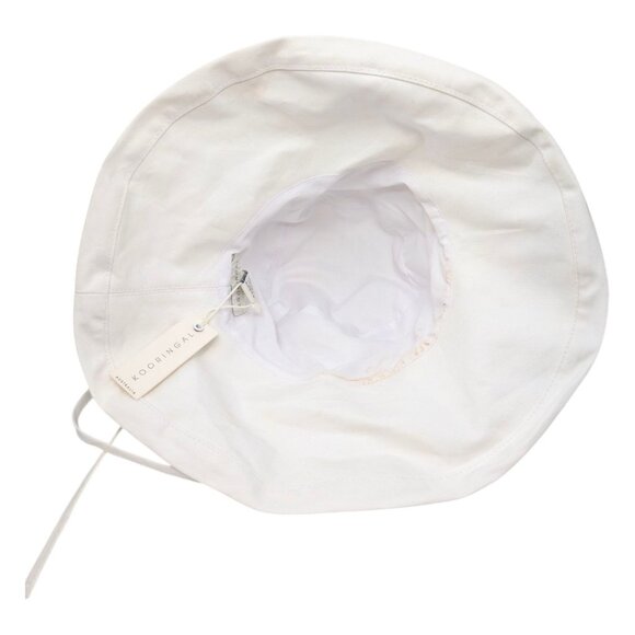 Kooringal Australia Bucket Hat Womens White Cotton Wide Brim Adjustable OSFM NWD - Picture 10 of 12